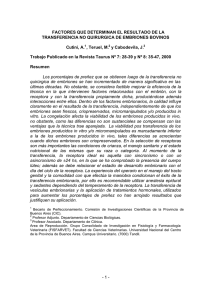 Factores que determinan el resultado de la transferencia no