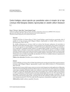 Control biológico natural ejercido por parasitoides sobre el minador