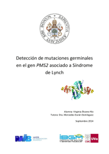 Detección de mutacione en el gen PMS2 Detección de mutaciones