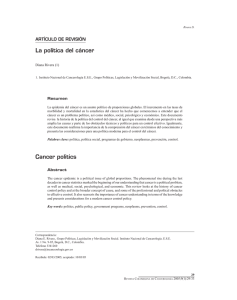 La política del cáncer Cancer politics
