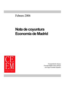 Nota de coyuntura Economía de Madrid