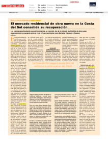 El mercado residencial de obra nueva en la