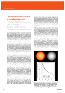 Observación de la convección en estrellas de tipo solar