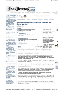 Musulmanes albaneses salvaron a jud&iacute;os en la II Guerra Mundial