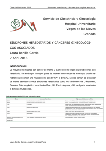 Síndromes hereditarios y cánceres ginecológicos asociados