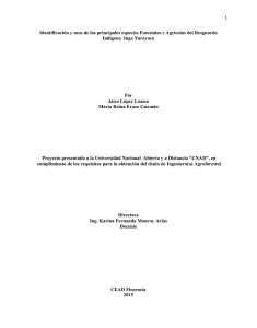 Identificación y usos de las principales especies Forestales y