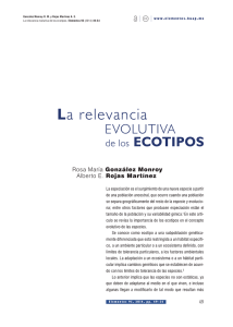 La relevancia evolutiva de los ecotipos