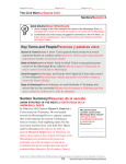 Key Terms and People/Personas y palabras clave Section Summary