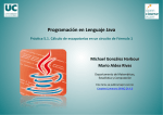 Programación en Lenguaje Java. Práctica 5.1. Cálculo de
