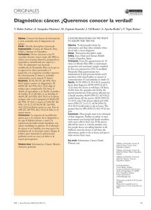 cáncer. ¿Queremos conocer la verdad?