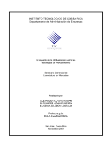“El impacto de la Globalización en las Estrategias de Mercadeo”