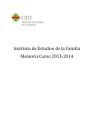 memoria 2013-2014 - Instituto CEU de Estudios de la Familia
