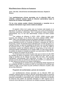 Manifestaciones clínicas en humanos