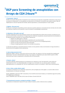 DGP para Screening de aneuploidías con Arrays de