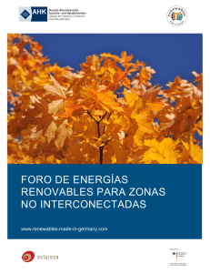 foro de energías renovables para zonas no interconectadas
