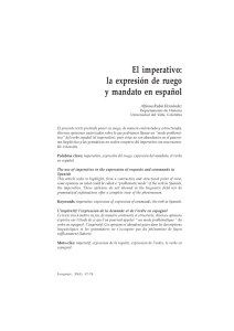 El imperativo: la expresión de ruego y mandato en español