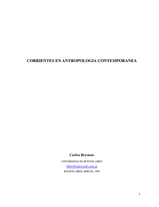 Corrientes en antropologia contemporanea
