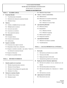 26/03/04 Semestre 2005-I ida* TEMA 1: ÁLGEBRA LINEAL I