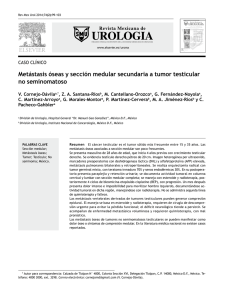 Metástasis óseas y sección medular secundaria a tumor testicular