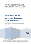 Estándares de los cursos de Buceador e Instructor FEDAS