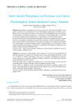 Intervención Psicológica en Personas con Cáncer