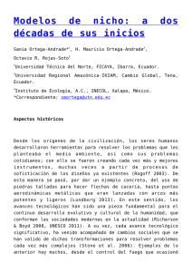 Modelos de nicho: a dos d&eacute;cadas de sus inicios