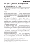 Percepción del riesgo de cáncer de piel por exposición solar. A