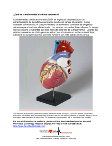 ¿Qué es la enfermedad cardiaca coronaria? La enfermedad