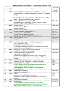 Cronograma tentativo 2016