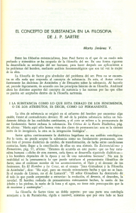 El concepto de sustancia en la filosofía de J.P Sartre - Inif-UCR