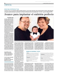 Avance para implantar el embrión perfecto