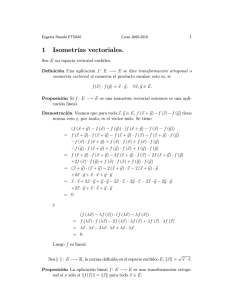1 Isometrias vectoriales.