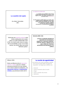 Guía de clase sobre sujeto y objeto (Giammatteo 2013)