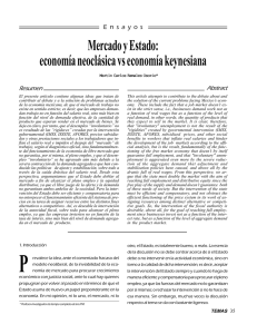 Mercado y Estado: economía neoclásica vs economía keynesiana