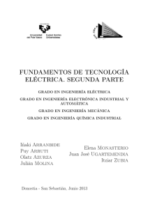 FUNDAMENTOS DE TECNOLOGÍA ELÉCTRICA. SEGUNDA PARTE