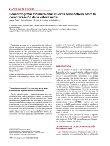 Ecocardiograf&iacute;a tridimensional. Nuevas perspectivas sobre la