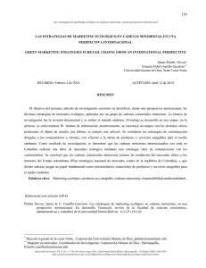 LAS ESTRATEGIAS DE MARKETING ECOLÓGICO EN CADENAS