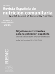 Objetivos Nutricionales para la población española SENC 2011
