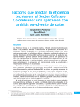 Factores que afectan la eficiencia técnica en el Sector Cafetero