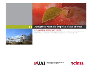Page 1 >> DIPLOMADO EN MARKETING Y VENTAS Certificado por