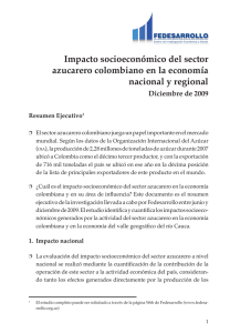 Impacto socioecon&oacute;mico del sector azucarero colombiano en la