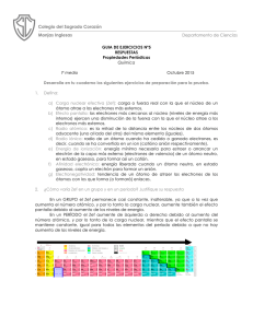 GUIA DE EJERCICIOS Nº5 RESPUESTAS Propiedades Periódicas