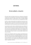 EDITORIAL Universalidad y situaci&oacute;n