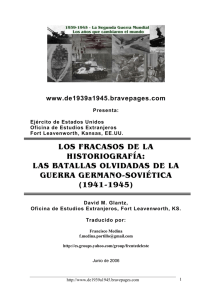 LOS FRACASOS DE LA HISTORIOGRAFÍA: LAS - 1939-1945
