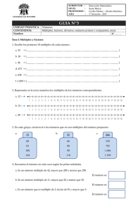 Guía 3 - Unidad Números - Sexto Básico