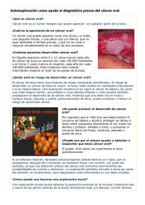 Autoexploraci&oacute;n como ayuda al diagn&oacute;stico precoz del c&aacute;ncer oral