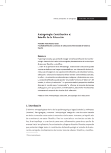 antropología: Contribución al estudio de la educación