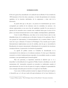 1 INTRODUCCIÓN El fin de la guerra fría, materializado en la caída