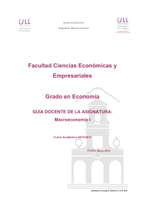 Facultad Ciencias Económicas y Empresariales Grado en Economía