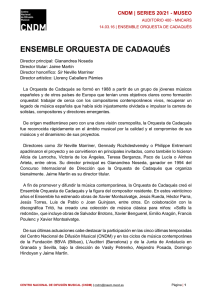 ensemble orquesta de cadaqués - Centro Nacional de Difusión